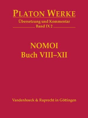 cover image of IX 2 Nomoi (Gesetze) Buch VIII-XII